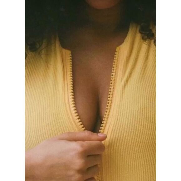 Free People x Toast Swim Sunset Signature Surf Suit Ribbed Swimsuit M - Picture 3 of 10